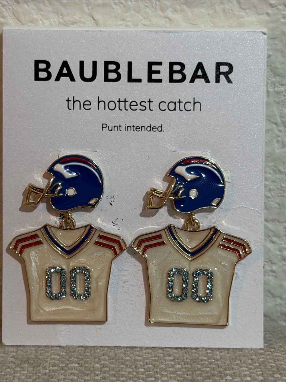 Baublebar Football Helmet & Jersey Drop Earrings - New on Card